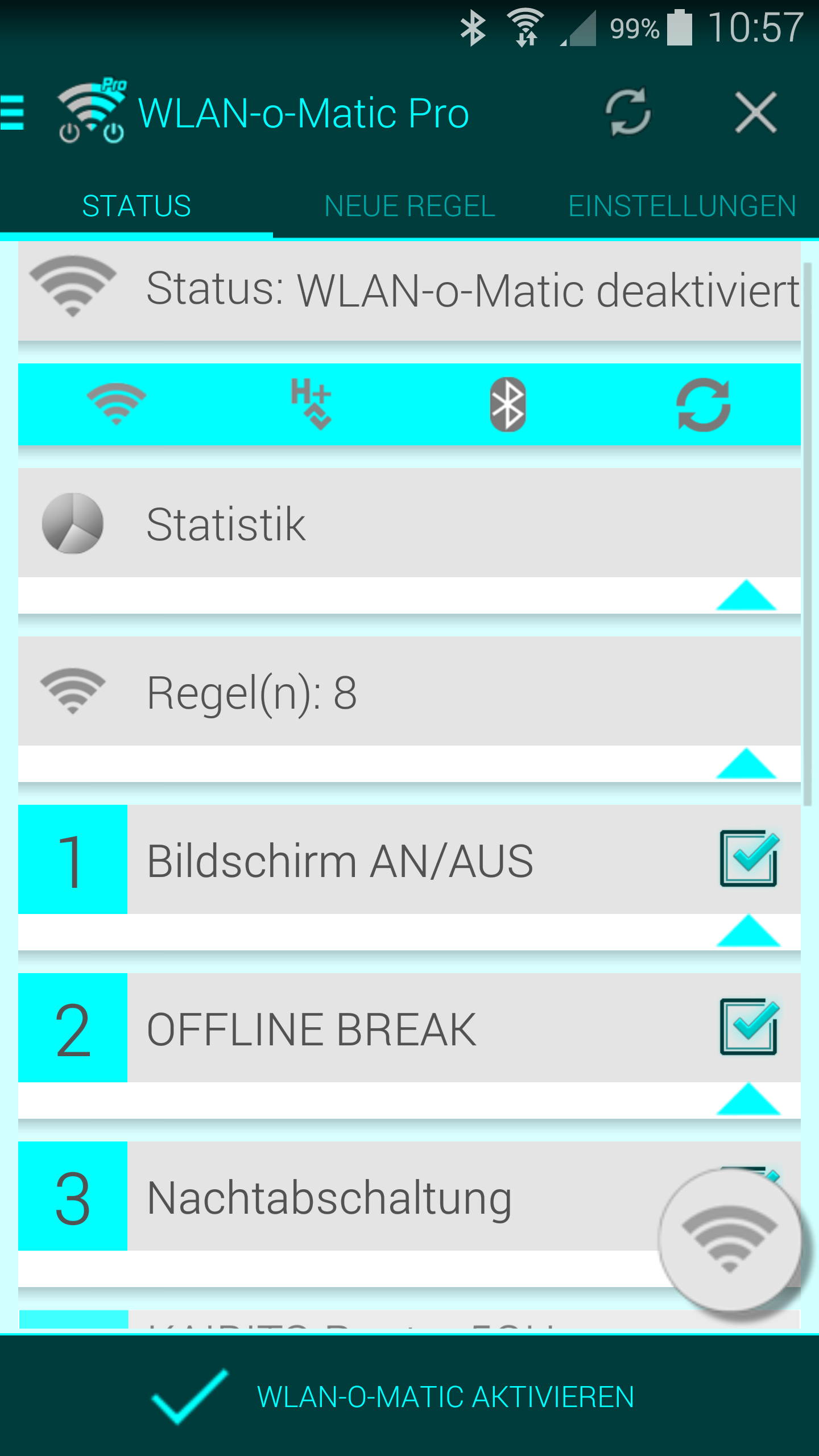 Android application WiFi-o-Matic Pro screenshort