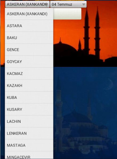 Azerbaycan Ramazan İmsakiyesi