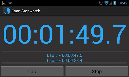 Cyan Stopwatch Screenshots 1