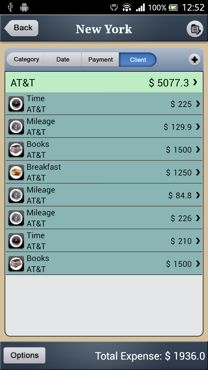 Biz Expense Tracker - Android Screen 3