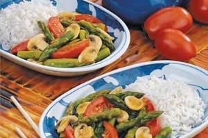 Asparagus Tomato Stir-Fry