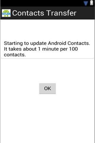 Contacts Transfer for Outlook Screen 2