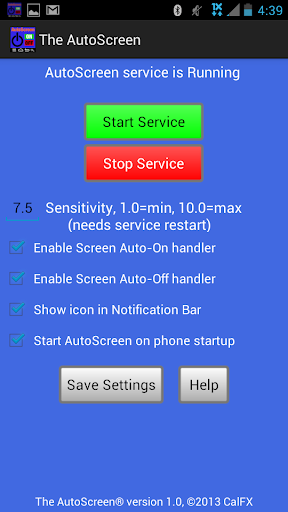 The Auto Screen Turn On Off