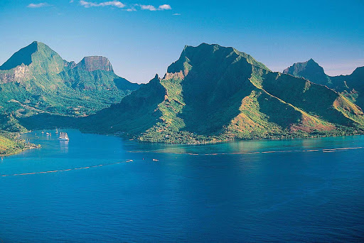 Moorea-Island-aerial - The true spelling of Moorea is Mo'ore'a, which means "yellow lizard" in Tahitian.