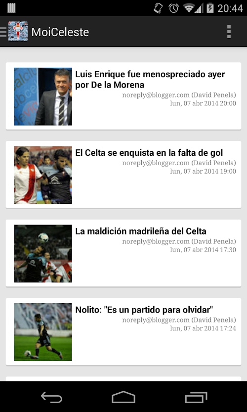 Android application Imos Celta Premium screenshort