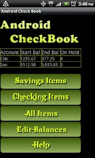 Android Checkbook