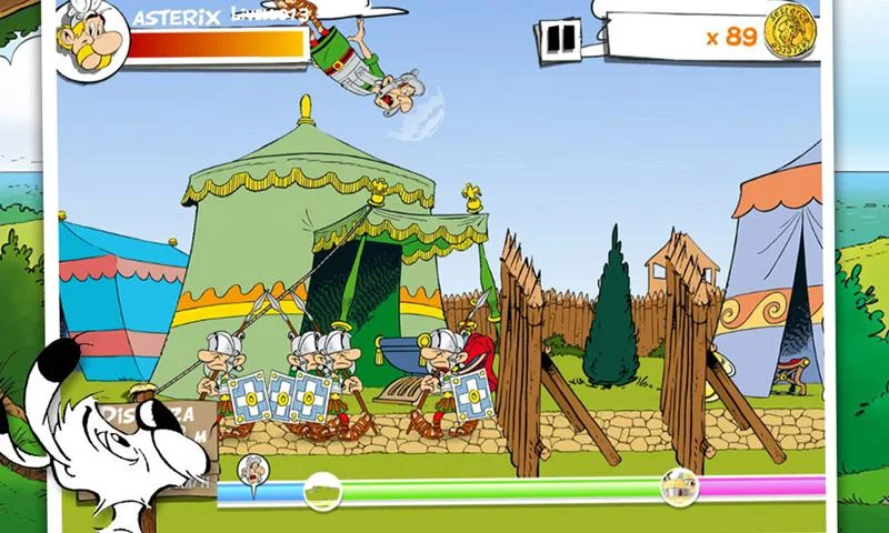  Android game   Asterix: Megaceffone   lancia più lontano possibile il povero romano!