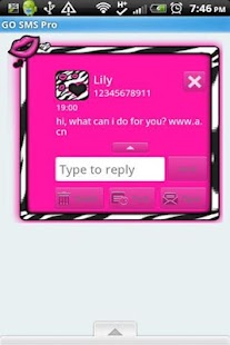 Lastest GO SMS THEME/PinkZebra1 APK for Android