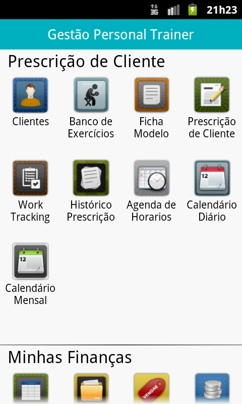 Android application Personal Trainer App screenshort