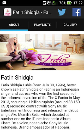 Fatin Shidqia - Fans App