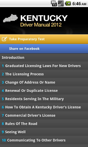 Kentucky Driver Manual Free
