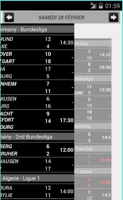 Android application cote &amp; foot screenshort