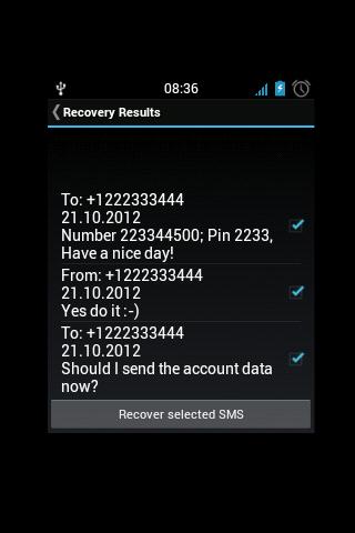 SMS Recovery- screenshot