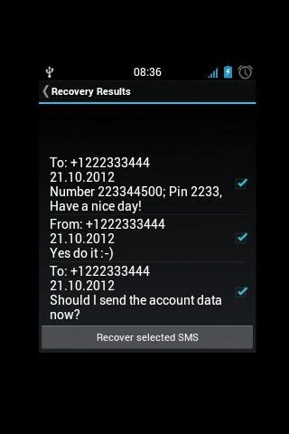 SMS Recovery - screenshot
