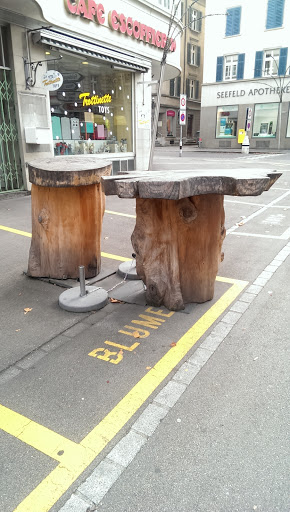 Two Mushroom Tables
