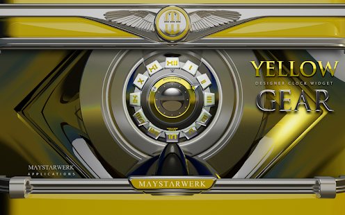 Clock Widget Yellow Gear Screenshots 0