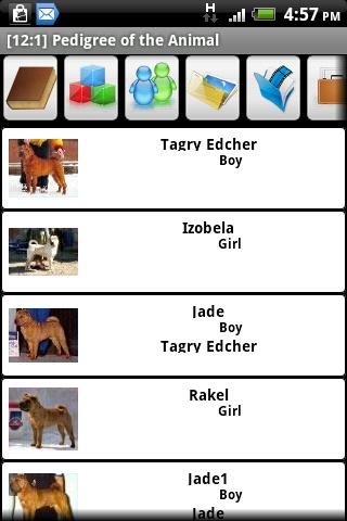Android application Pedigree of the Animal (D) screenshort