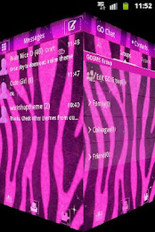 Pink Zebra GO SMS Theme poster 3