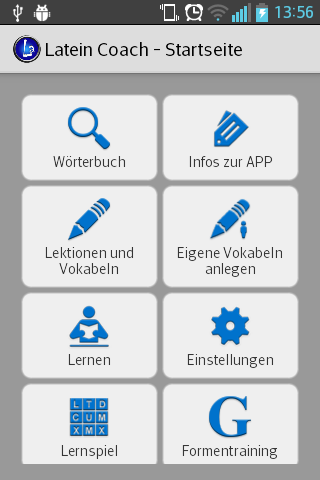 Android application Latein Coach screenshort