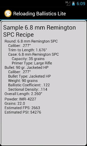 【免費運動App】6.8mm Remington SPC Ballistics-APP點子