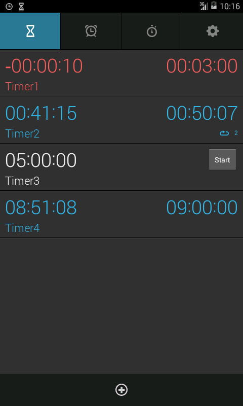 Alarm&amp;Timer Screen 3