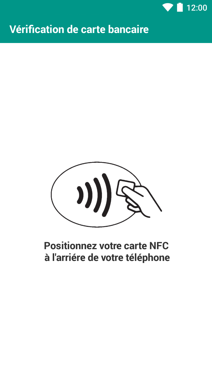 Android application NFC credit card tester screenshort