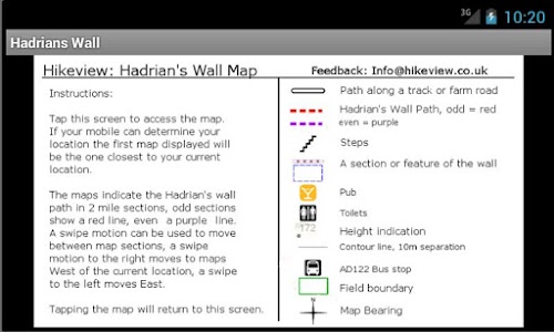 Android application Hadrians Wall Map screenshort