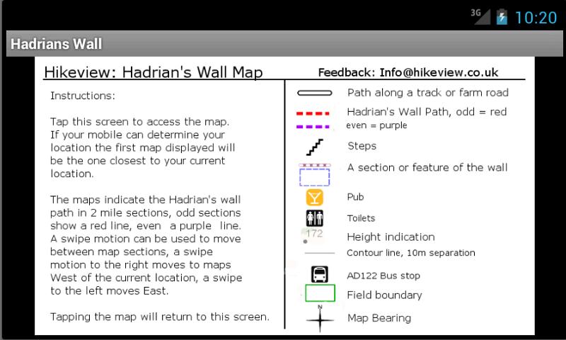Hadrians Wall Map Screen 1