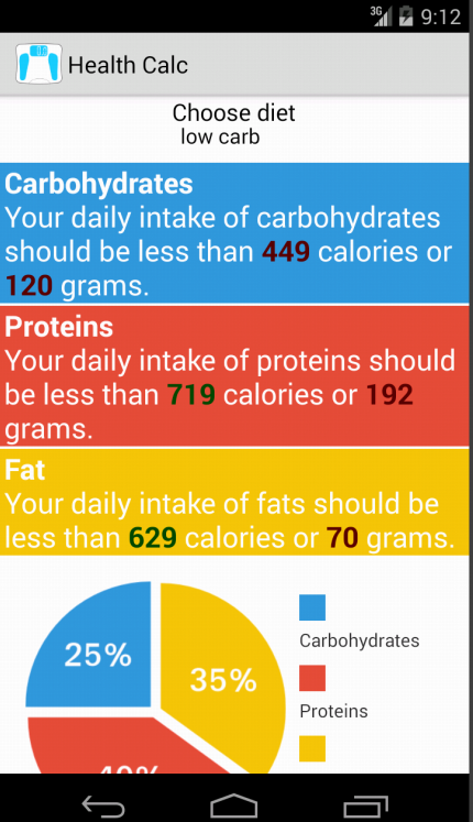 Health Calc - screenshot