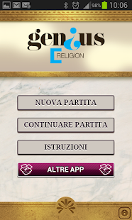 Screenshot dell'applicazione Android Genius Religion Quiz