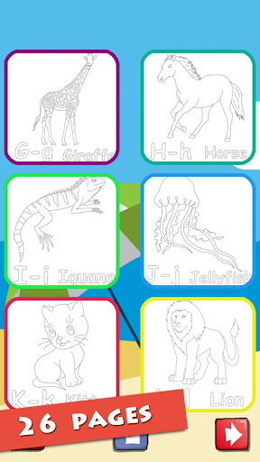 Animlas ABC Coloring for Kids