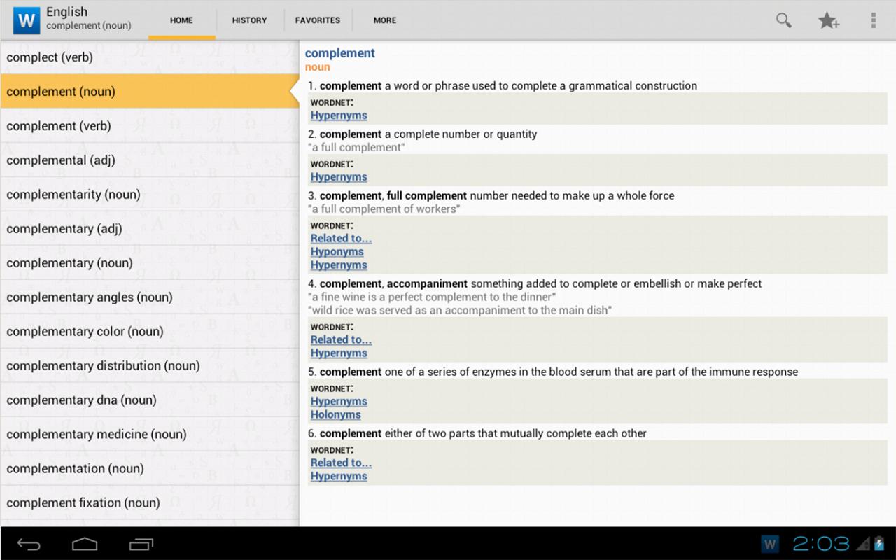 Advanced English & Thesaurus Android Apps on Google Play