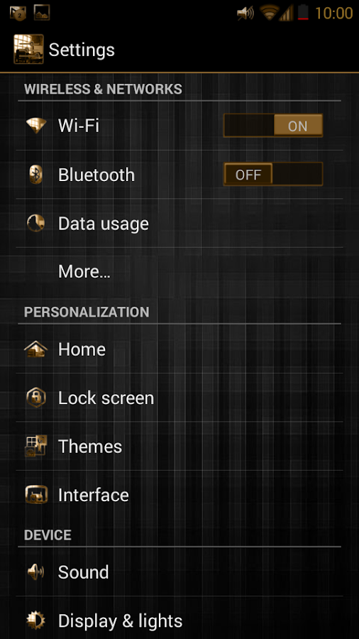 Luxurious Gold CM11 AOKP Theme - screenshot