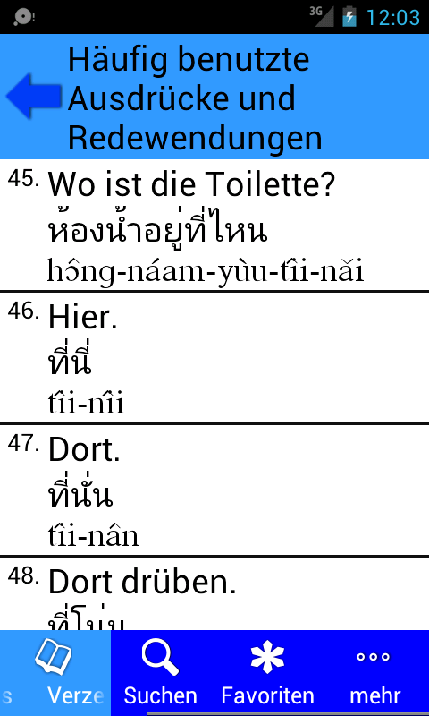 Survival-Thai für Deutsch Screen 3