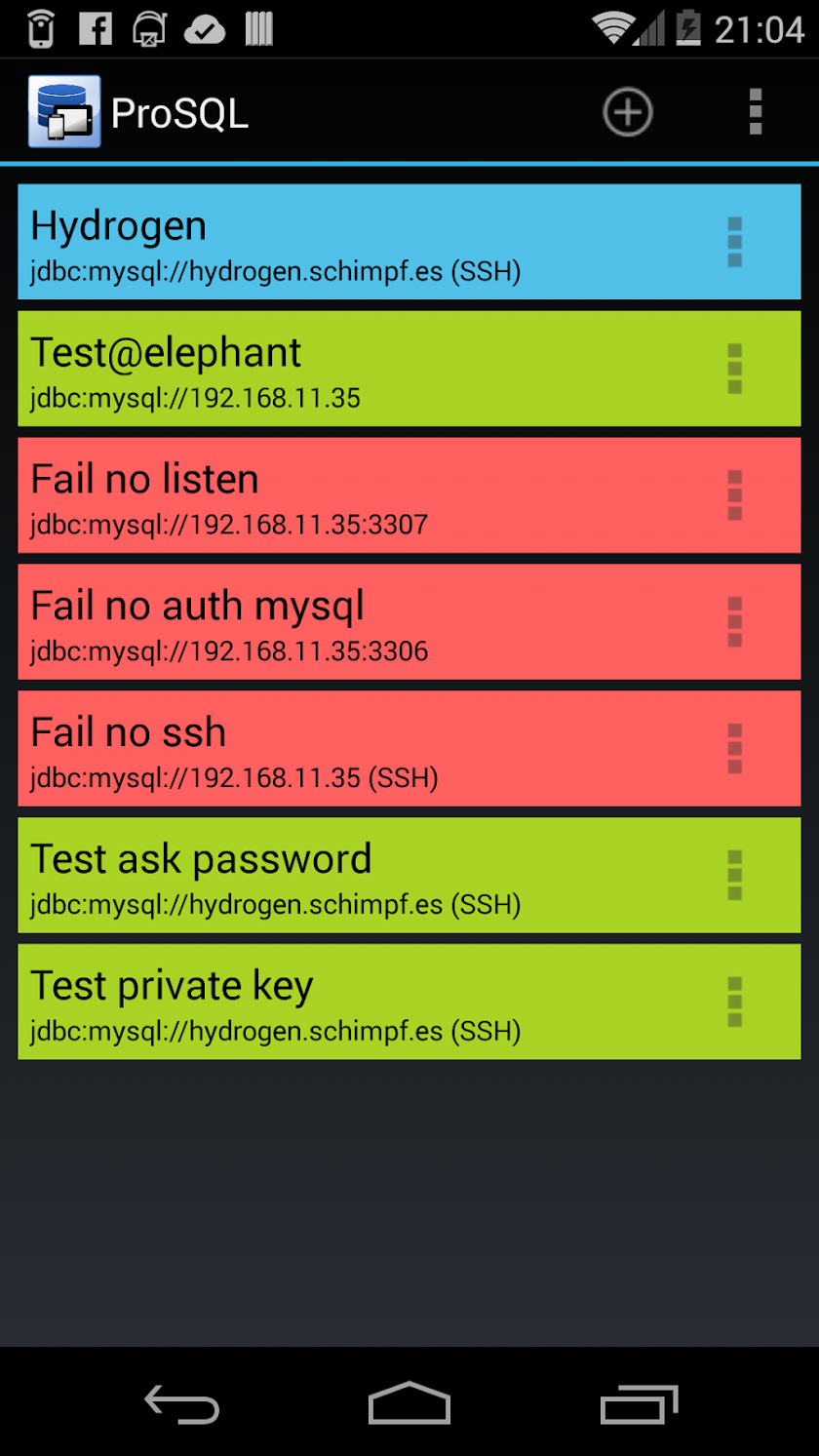 ProSQL - The MySQL Client Screen 2