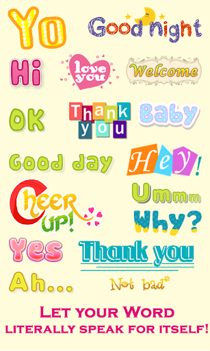 WordArt Chat Sticker WC