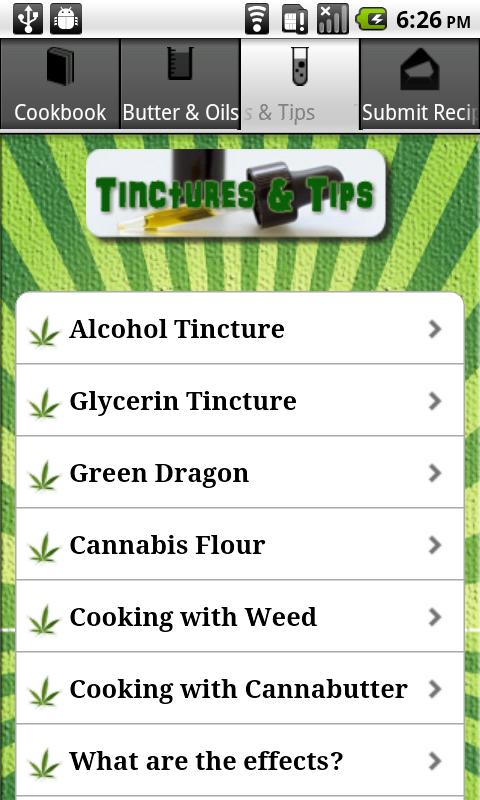 Weed Cookbook Screen 3