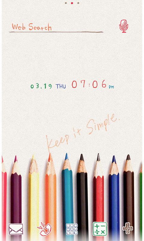 Android application Cute Wallpaper Colored Pencils screenshort