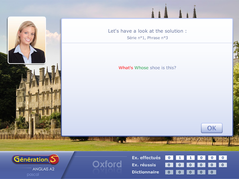 Anglais -  Niveau A2 Screen 3