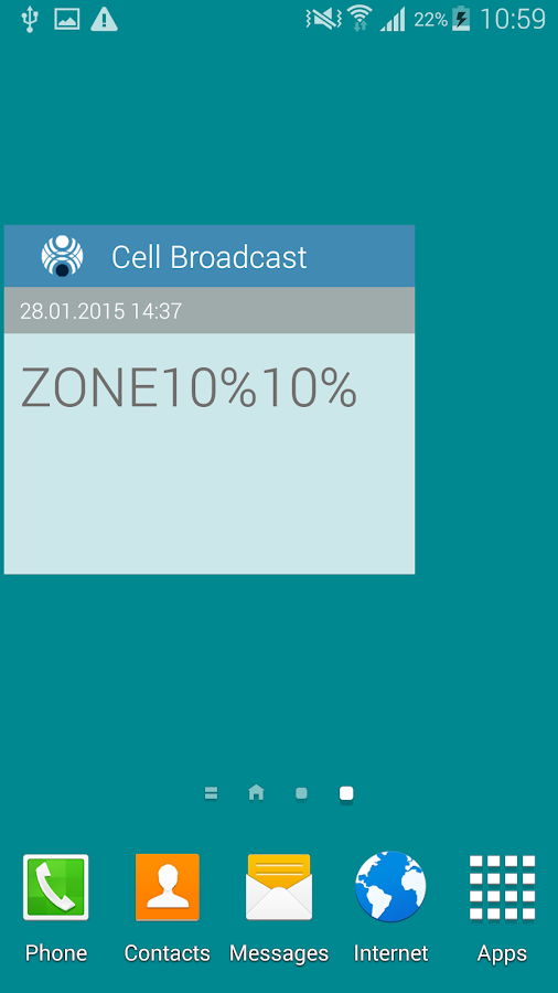    Cell Broadcast Display- screenshot  