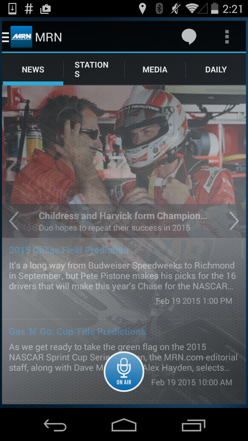 Motor Racing Network Screen 2