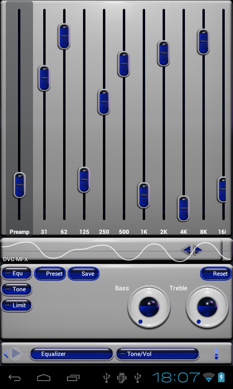 poweramp skin blue 3d Screen 3