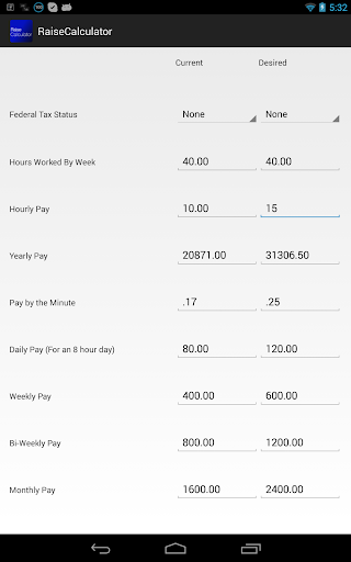 Raise Calculator