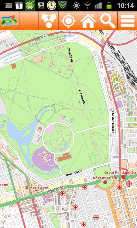 Android application London Offline mappa Map screenshort