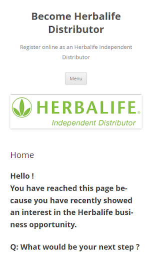 Become Herbalife Distributor
