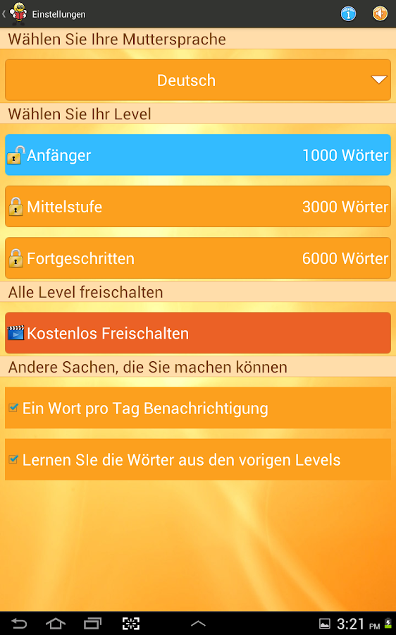 Portugiesisch Lernen Wörter - screenshot