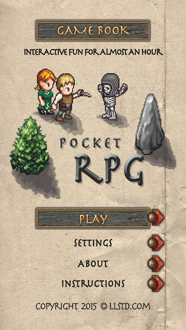 Gamebook: Pocket RPG Screen 1