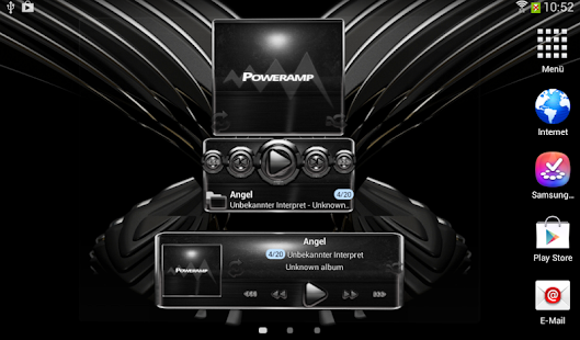 download Poweramp  widget - Silver Glow free