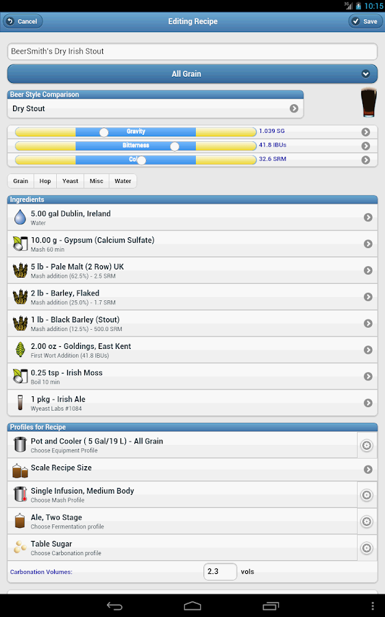 BeerSmith 2 Mobile Homebrewing - screenshot