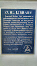 Zuhl Library Plaque